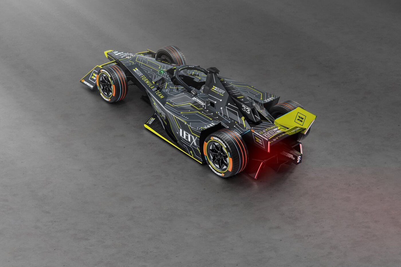 Black and yellow ERT unveils livery for 2024 Formula E season e